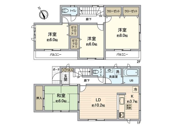 八王子市犬目町 戸建 間取図(平面図)
