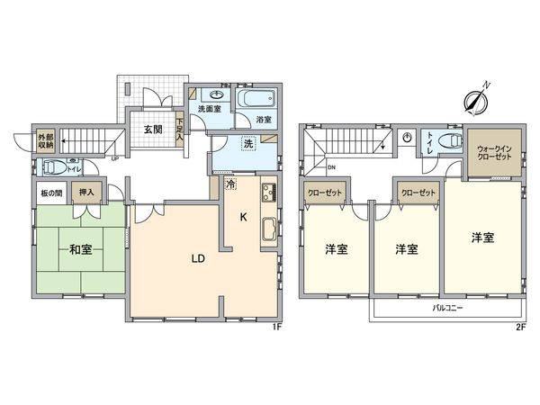 八王子市元八王子町2丁目 戸建 間取図(平面図) 八王子市元八王子町2丁目 戸建 間取図(平面図)
