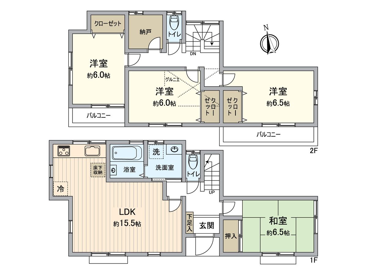 八王子市大和田町7丁目 戸建 間取図(平面図) 間取図(平面図)