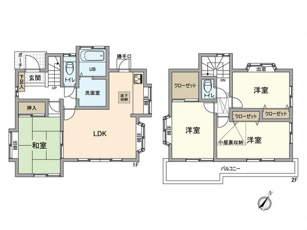 八王子市横川町 戸建 間取図(平面図) 八王子市横川町 戸建 間取図(平面図)