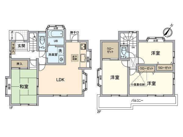 八王子市横川町 戸建 間取図(平面図)