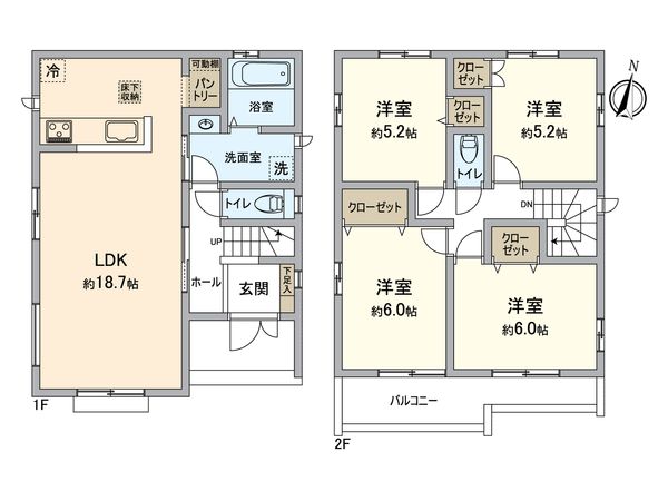 日野市多摩平7丁目 2号棟 間取図(平面図)