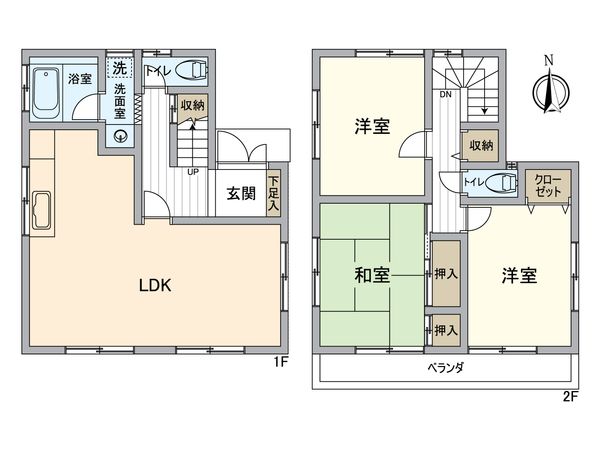 八王子市下柚木 戸建 間取図(平面図) 八王子市下柚木 戸建 間取図(平面図)