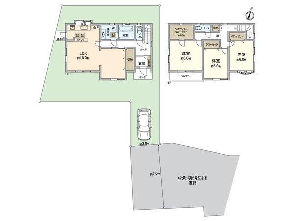 日野市南平3丁目 戸建 間取図(平面図)
