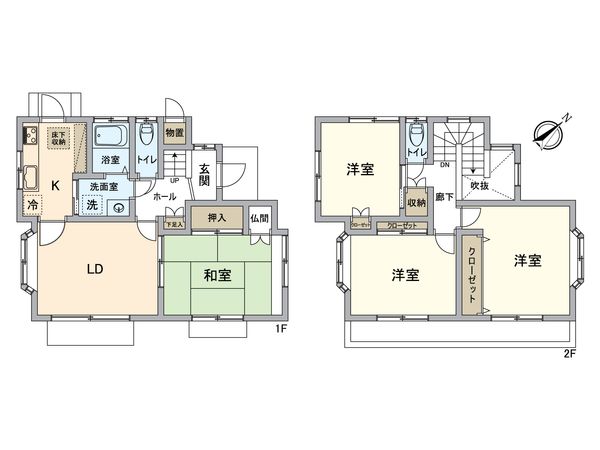 八王子市下恩方町 戸建 間取図(平面図) 八王子市下恩方町 戸建 間取図(平面図)