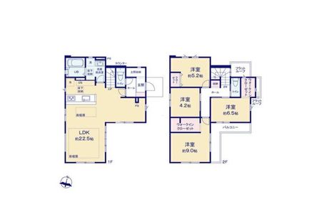 八王子市北野台2丁目 新築戸建 間取図(平面図)