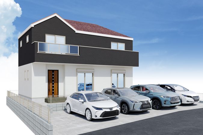 八王子市絹ケ丘2丁目 新築戸建 外観パース図 八王子市絹ケ丘2丁目 新築戸建 外観パース図