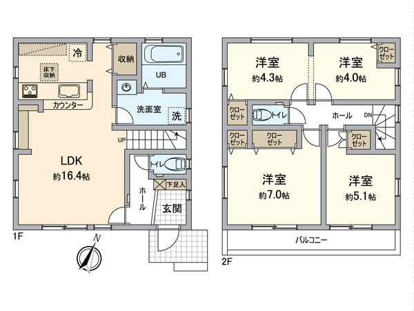 日野市東豊田1丁目 新築戸建 間取図(平面図)