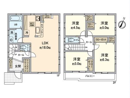 日野市東豊田1丁目 新築戸建 間取図(平面図)