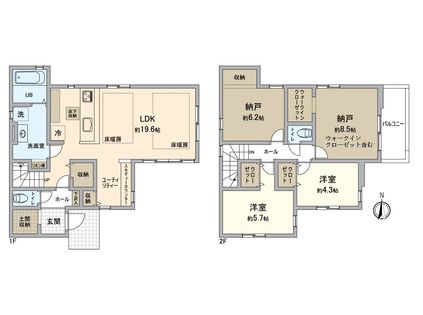 八王子市台町3丁目 新築戸建 間取図(平面図)