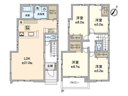 八王子市緑町 新築戸建 間取図(平面図)
