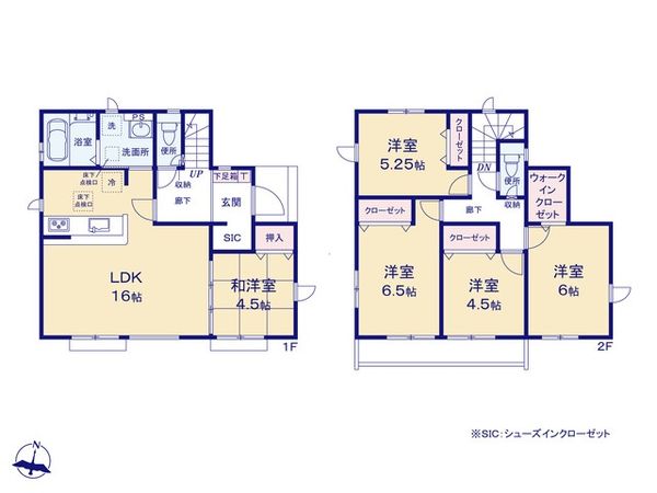 八王子市石川町新築戸建 3号棟 間取図(平面図) 八王子市石川町新築戸建 3号棟 間取図(平面図)
