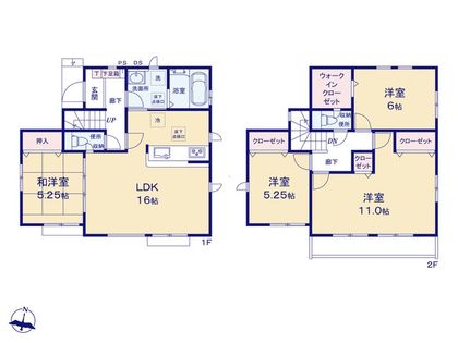 八王子市石川町新築戸建 6号棟 間取図(平面図)