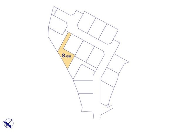 八王子市石川町新築戸建 8号棟 区画図 八王子市石川町新築戸建 8号棟 区画図