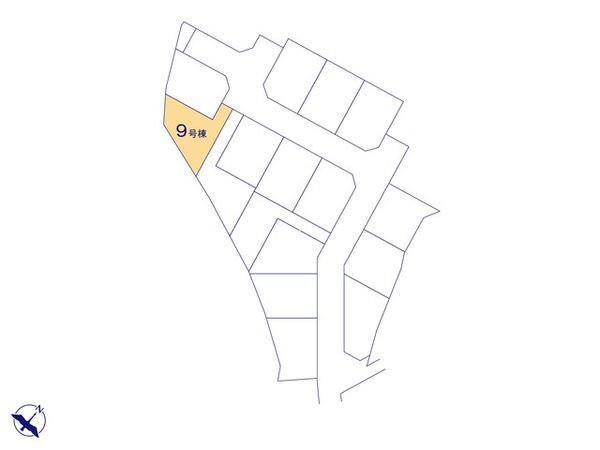 八王子市石川町新築戸建 9号棟 区画図 八王子市石川町新築戸建 9号棟 区画図
