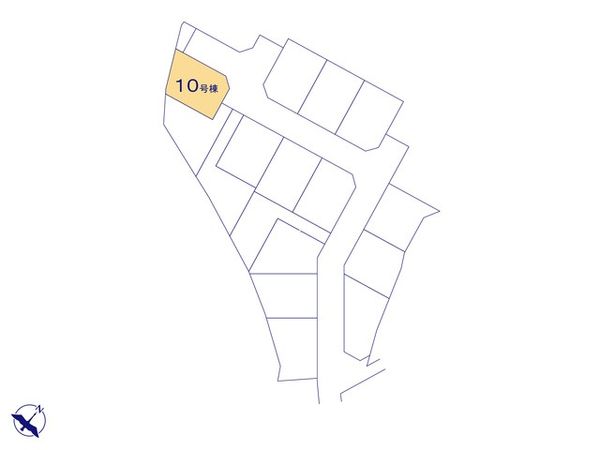 八王子市石川町新築戸建 10号棟 区画図 八王子市石川町新築戸建 10号棟 区画図