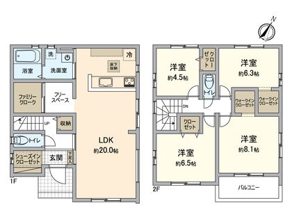 八王子市緑町 新築戸建 間取図(平面図)