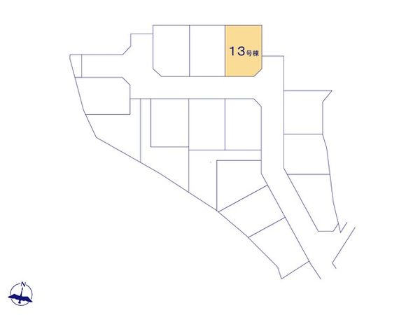 八王子市石川町新築戸建 13号棟 区画図 八王子市石川町新築戸建 13号棟 区画図