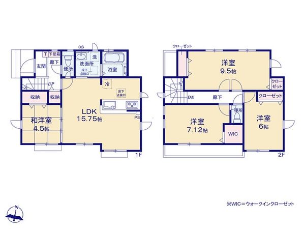 八王子市石川町新築戸建 15号棟 間取図(平面図) 八王子市石川町新築戸建 15号棟 間取図(平面図)