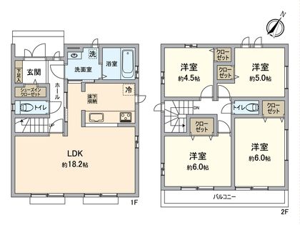 日野市東平山2丁目 新築戸建 間取図(平面図)