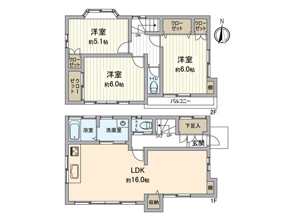 日野市西平山5丁目 戸建 間取図(平面図) 日野市西平山5丁目 戸建 間取図(平面図)
