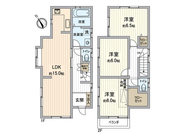 八王子市長房町 戸建 間取図(平面図)
