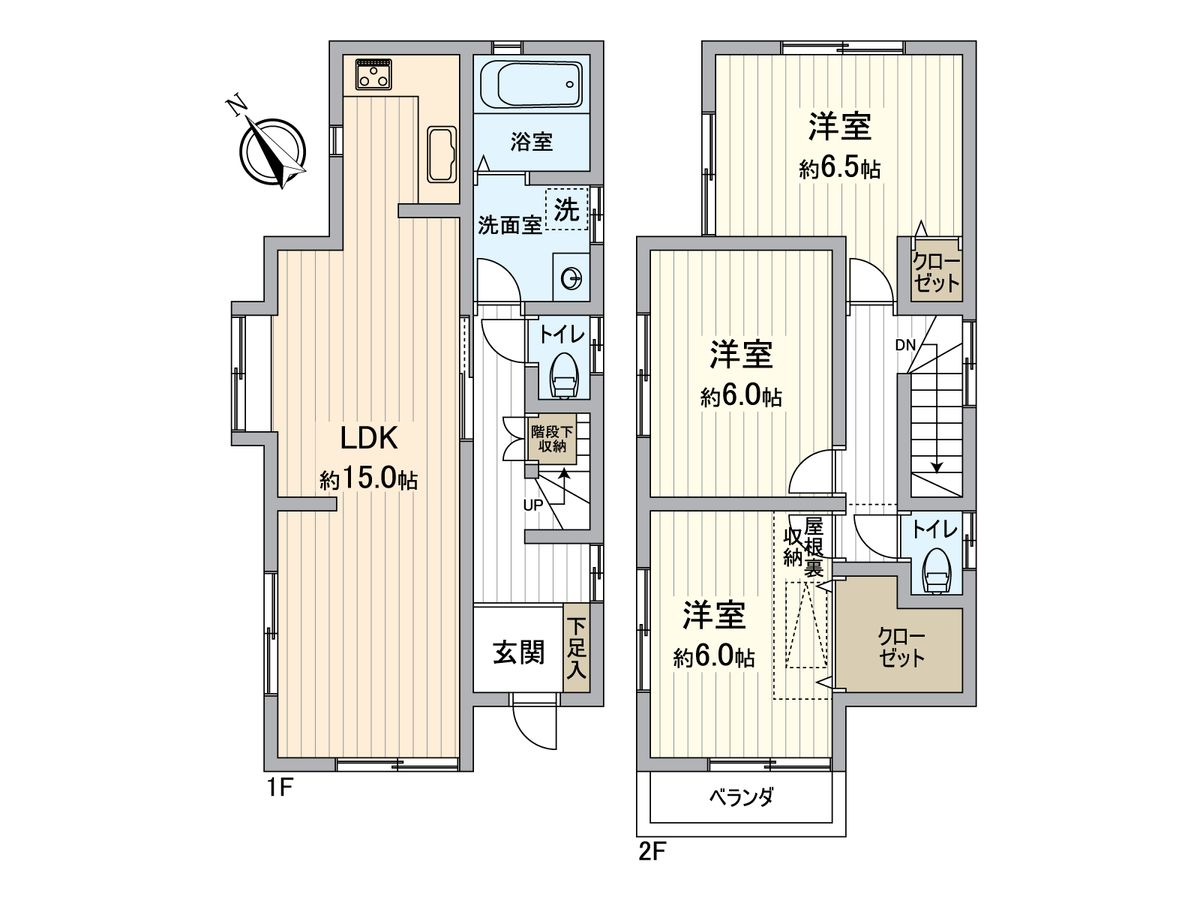 八王子市長房町 戸建 間取図(平面図) 間取図(平面図)