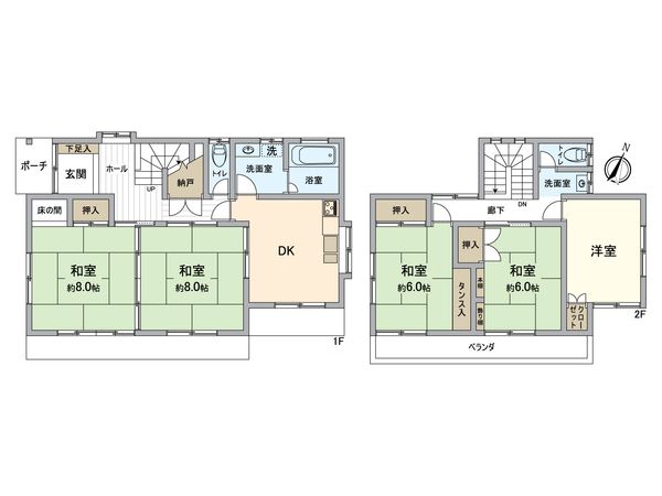 八王子市絹ケ丘1丁目 戸建 間取図(平面図)