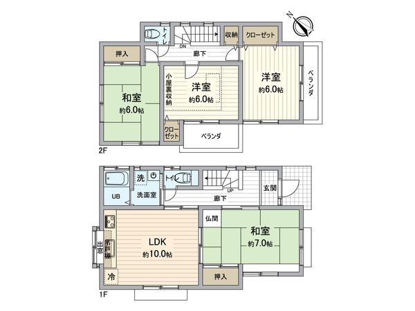 八王子市西浅川町 戸建 間取図(平面図)