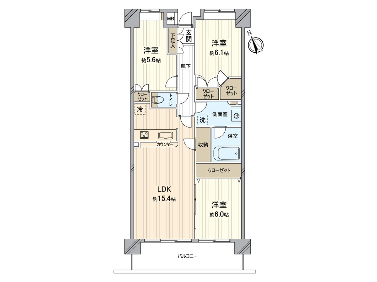 藤和シティホームズ八王子大和田町 間取図(平面図) 間取図(平面図)