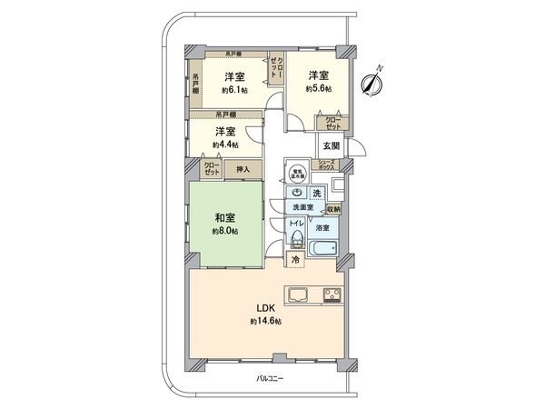 ローズハイツ八王子 間取図(平面図) 間取図(平面図)