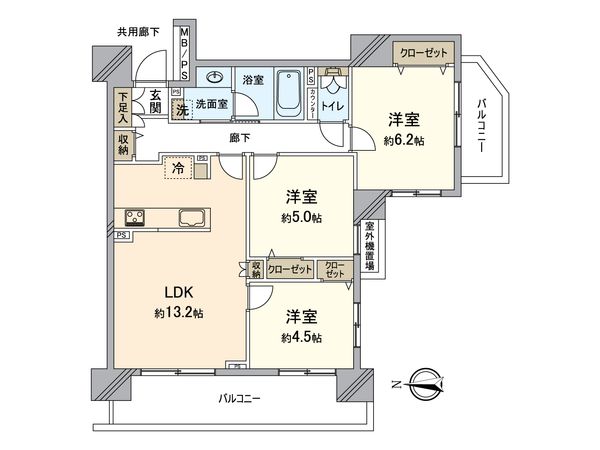 クリオ京王八王子ビサイド 間取図(平面図) クリオ京王八王子ビサイド 間取図(平面図)