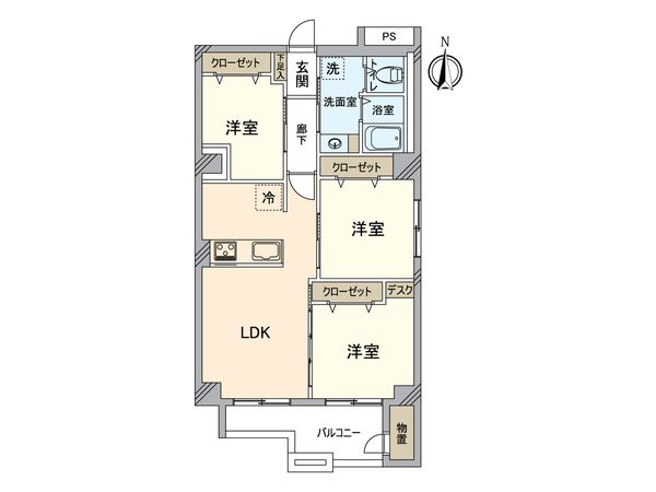 京王北野マンション 間取図(平面図) 京王北野マンション 間取図(平面図)