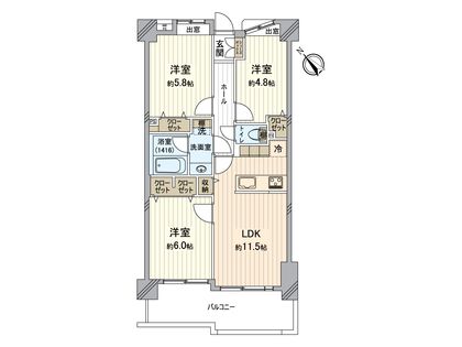 ライオンズガーデン西八王子 間取図(平面図)