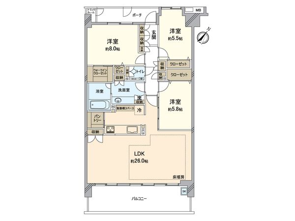 パークフィーネ南大沢 3番館 間取図(平面図) パークフィーネ南大沢 3番館 間取図(平面図)