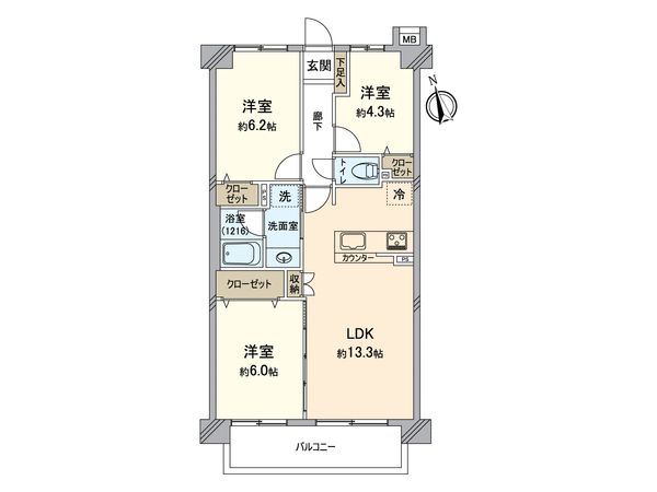 ダイアパレスクレセール八王子 間取図(平面図) 間取図(平面図)