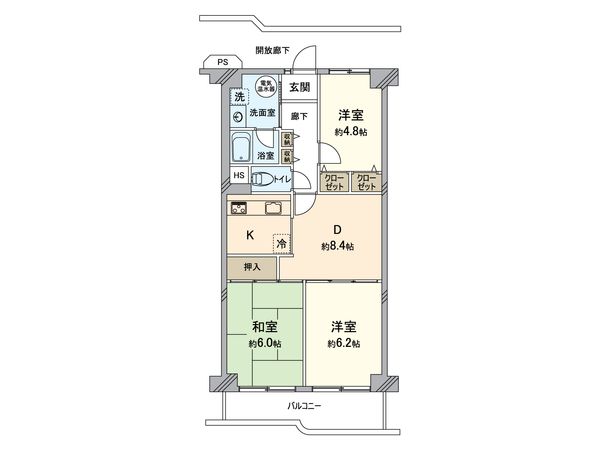 ネオコーポ八王子 間取図(平面図) ネオコーポ八王子 間取図(平面図)