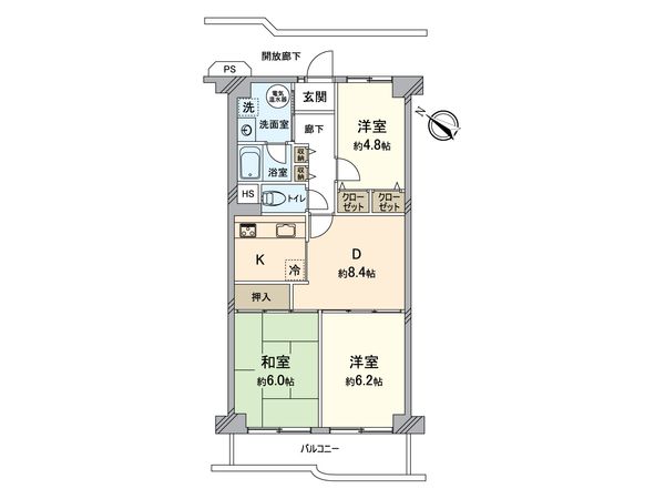 ネオコーポ八王子 間取図(平面図) ネオコーポ八王子 間取図(平面図)
