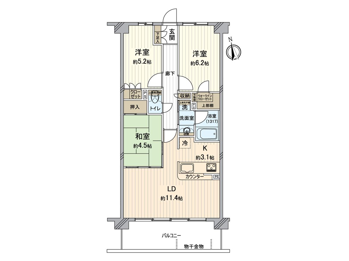 サンクレイドル日野 間取図(平面図) 間取図(平面図)