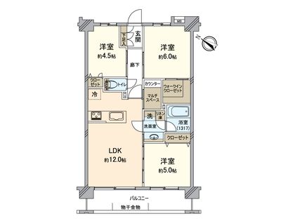 ベルジュール八王子高尾 間取図(平面図)