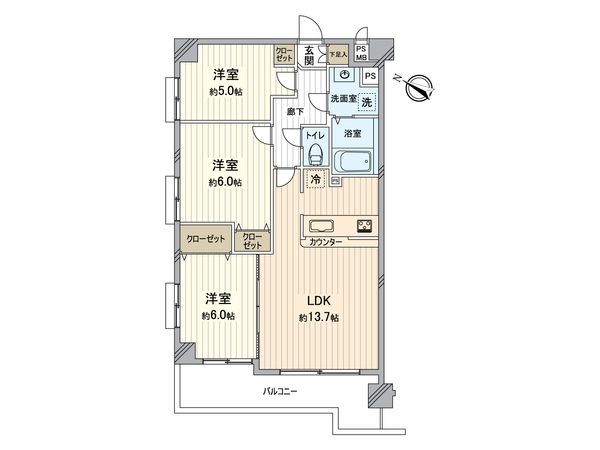 センチュリーめじろ台 間取図(平面図)