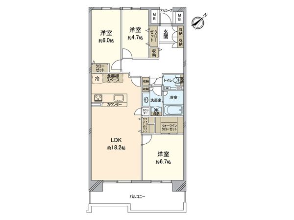 南大沢学園一番街 間取図(平面図) 南大沢学園一番街 間取図(平面図)