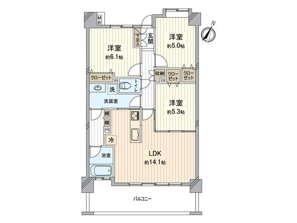 ライオンズグローベルスめじろ台 間取図(平面図) ライオンズグローベルスめじろ台 間取図(平面図)