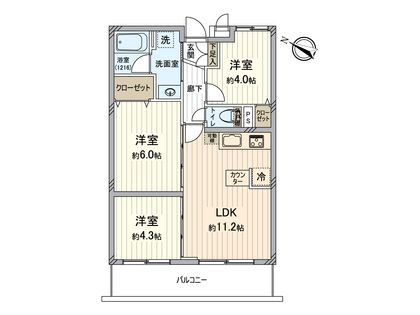 ライオンズマンション日野 間取図(平面図) ライオンズマンション日野 間取図(平面図)