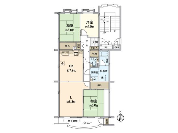 グリーンライフ南大沢 間取図(平面図)