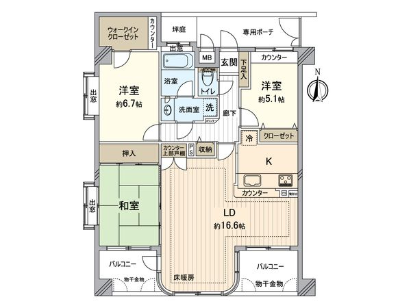ダイアパレス八王子富士見台 間取図(平面図)