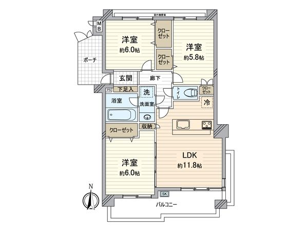 ドラゴンマンション多摩学園都市伍番館 間取図(平面図) ドラゴンマンション多摩学園都市伍番館 間取図(平面図)