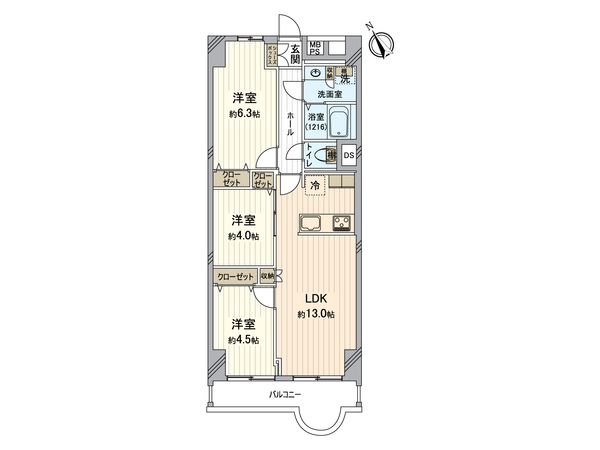 八王子セントラルマンション 間取図(平面図)