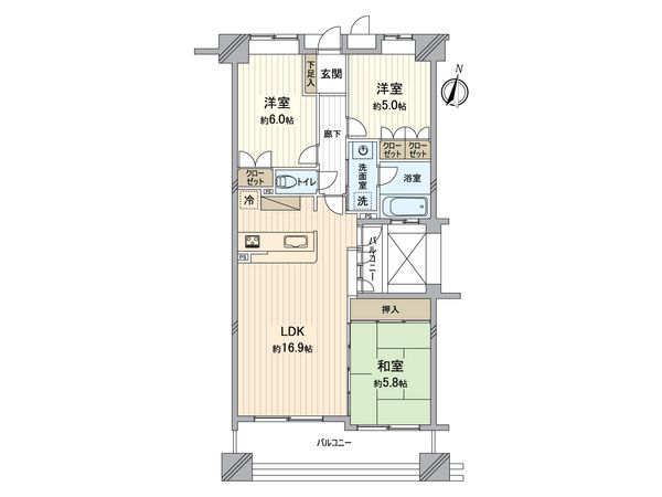 サンクレイドル八王子北野台 間取図(平面図) サンクレイドル八王子北野台 間取図(平面図)