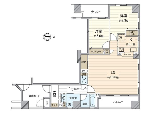 リッツタワー八王子 間取図(平面図)